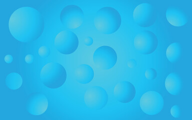 Bright blue bubbles floating abstract background.