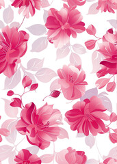 Fototapeta premium seamless pattern with flowers, a pattern romantic flower simless