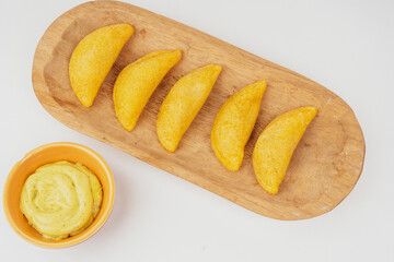 Fried empanadas, typical Colombian food