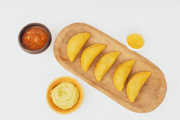 Fried empanadas, typical Colombian food