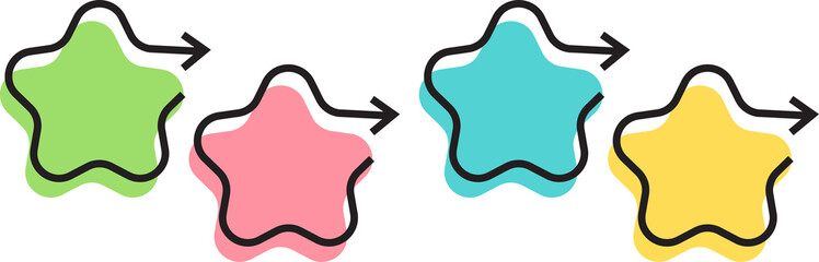 Milestone Company, Infographic simple design, Stroke line, Line art