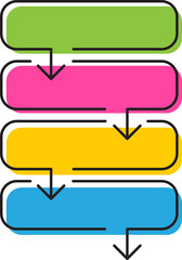 Milestone Company, Infographic simple design, Stroke line, Line art