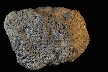 Volcanic stone rock with holes and patterns like a sponge