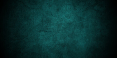 Abstract green stone wall texture grunge rock surface. Old wall stone for dark black distressed grunge background wallpaper. rough concrete wall. dark gray  backdrop background.