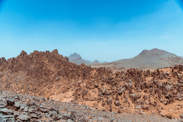 Beautifully shaped rocks in the desert