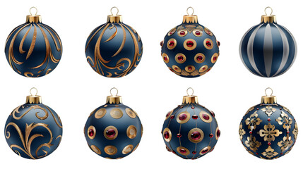 christmas balls isolated on white