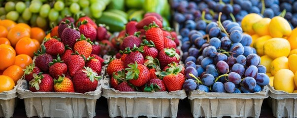 Fresh fruit and vegetable market, vibrant colors, local produce, Healthy Lifestyles, healthy shopping