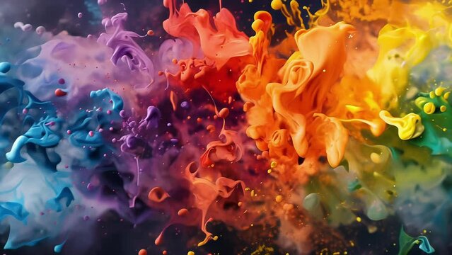 The collision of different chemical compounds creates a rainbow of explosions each with its own unique color palette.