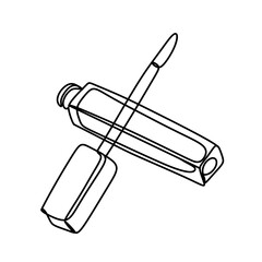 Lip gloss continuous line art