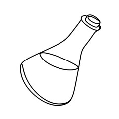 Erlenmeyer flask one line art