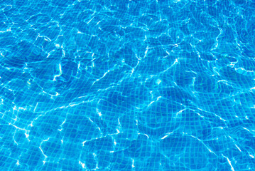 Tranquil Blue Water Surface Background in Swimming Pool