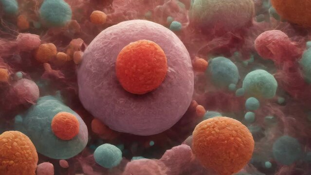 A microscopic view of Saccharomyces boulardi yeast, emphasizing its ability to multiply and spread rapidly in a given environment through the processes of budding and cell division .Medical concept. G