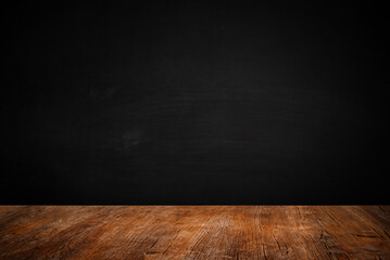 Empty Classroom Blackboard and Chalkboard, Studio Background for Product Presentations