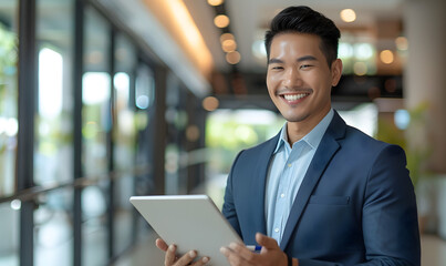 Fototapeta premium happy and excited businessmen investing