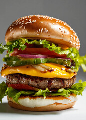 hamburger on a plate