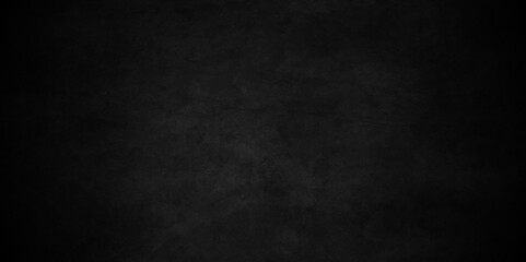 Fototapeta premium Abstract black stone wall texture grunge rock surface. Old wall stone for dark black distressed grunge background wallpaper. rough concrete wall. dark gray background backdrop. wide panoramic banner.