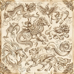 cartoon illustrator card or background .