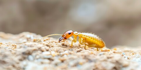 Demonstrating the Effectiveness of Termite Treatment Application for Pest Control Service. Concept Termite Treatment, Pest Control Service, Effectiveness Demonstration, Application Process