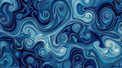 Blue abstract patterns.


