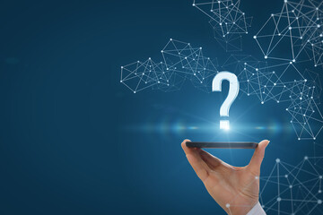 Concept of searching for answers to questions on the internet.