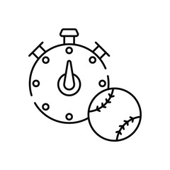 Baseball Time Watch vector icon