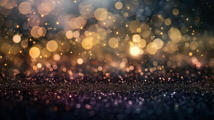 Abstract Golden Bokeh Background