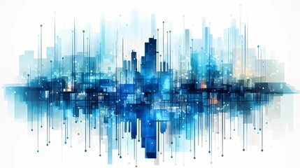 abstract background with city