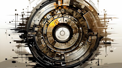 Obraz premium Smart Cyber Lock Vector: Modern Security Solutions