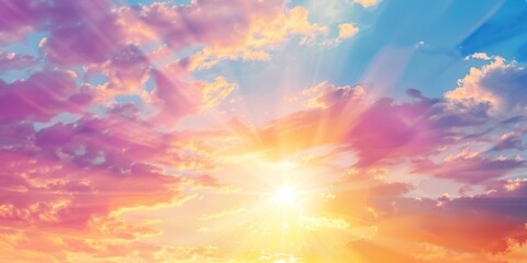 Stunning golden sunset over a tranquil ocean, showcasing the serene and peaceful ambiance of the evening sky.