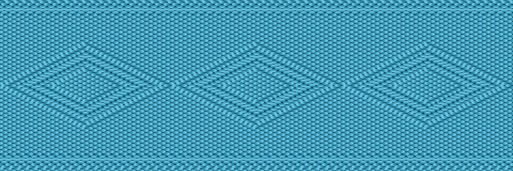  A blue vector background featuring a gradient of rhombic shapes with an optical illusion effect.