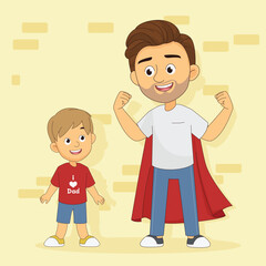 Father with son on fathers day