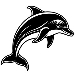 Fototapeta premium dolphin isolated on white background