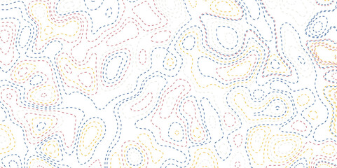 Fototapeta premium Trendy modern background and texture. Topographic multicolored linear background for design, abstraction with place for text.
