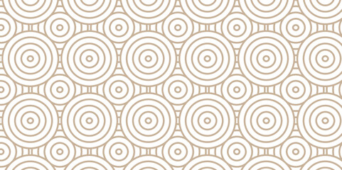 Overlapping Pattern Minimal diamond geometric waves spiral and abstract circle wave line. brown color seamless tile stripe geometric create retro square line backdrop white pattern background.