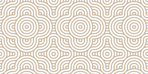 Overlapping Pattern Minimal diamond geometric waves spiral and abstract circle wave line. wood color seamless tile stripe geometric create retro square line backdrop white pattern background.