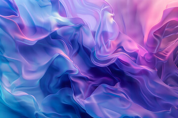 Obraz premium Ethereal Harmony: An Abstract Exploration of Light, Color, and Motion in a Serene Digital Landscape