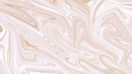 Abstract fluid art background light brown and white colors. Liquid marble. Acrylic painting on canvas with turquoise gradient. Vector illustration.