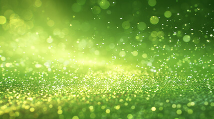 Wisps of lime and chartreuse scatter across the canvas, adding texture and depth to the organic green background.