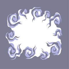 不規則な渦の不気味なフレーム・背景（四角・正方形）	