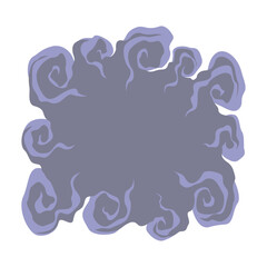 不穏、不気味、怪しげな効果の渦巻き背景・フレーム（四角・正方形）