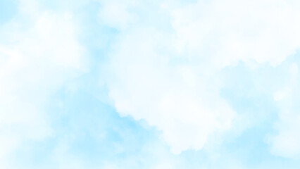Summer blue sky cloud gradient light white background. Picturesque view of clouds in blue sky
