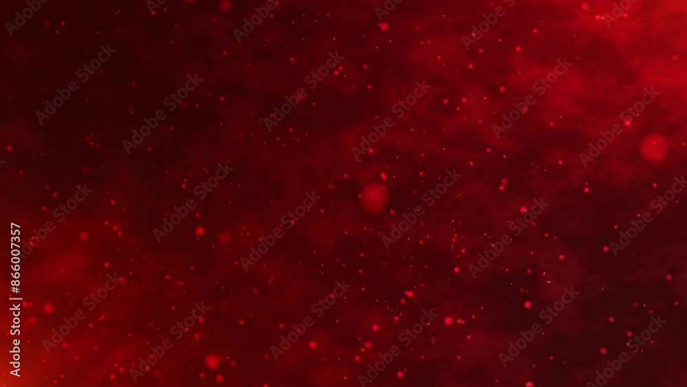 Poster abstract bokeh particles float slowly in the air on a dark background. futuristic dot wave. backgrou