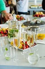 catering food on the wedding table