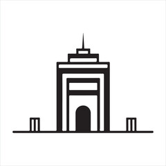 mosque single Line Icon Vector Design outline
