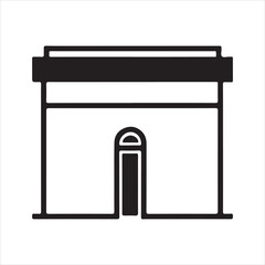 mosque single Line Icon Vector Design outline
