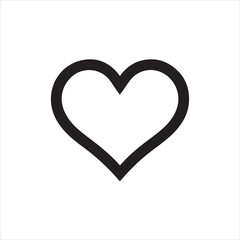 heart single Line Icon Vector Design outline
