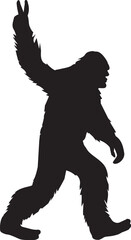 Fototapeta premium Vector Yeti Silhouette