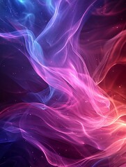 Obraz premium Abstract Blue And Pink Swirling Light Against A Dark Background