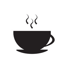 Black Coffee cup icon. Coffee cup symbol.eps10