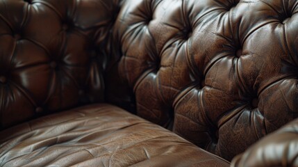 Obraz premium Leather furniture in brown color